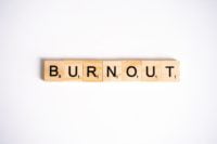 burnout spelled with scribble letters