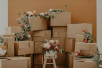 a lot of boxes full of flowers